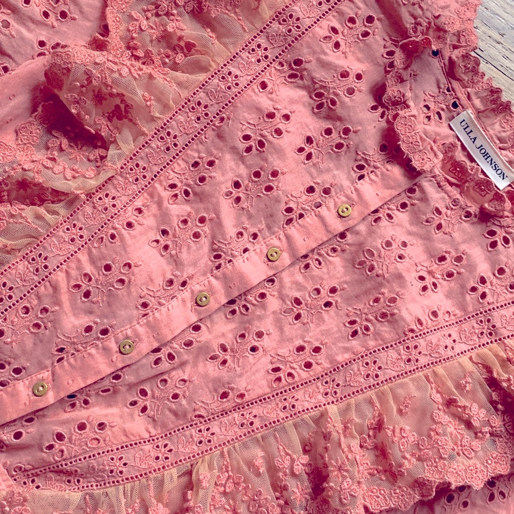 Ulla Johnson ‘Antique Pink’ Lace Maxi Dess - Picture 9 of 12